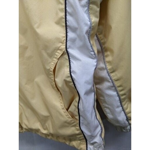 Vintage Wilson Jacket Mens Large Yellow Zip Windbreaker Hooded Coat 90s - Picture 2 of 8